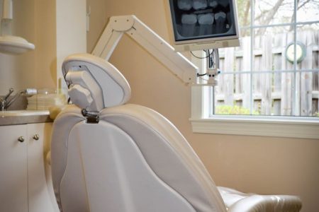 Exam chair at Curtis Family Dentistry